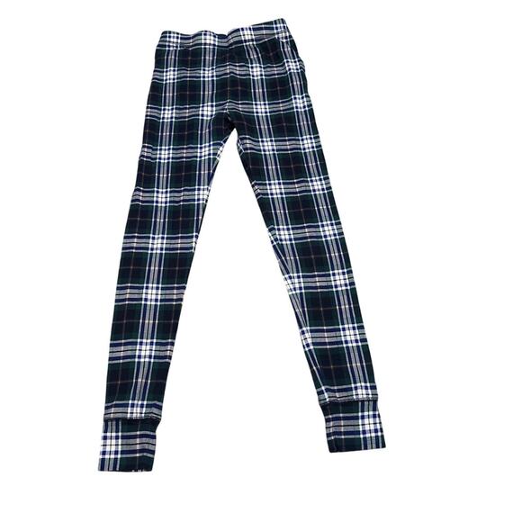 Gap Organic Cotton Blue Plaid L/S Pajama PJ Set Kids Size 14 - Picture 4 of 6